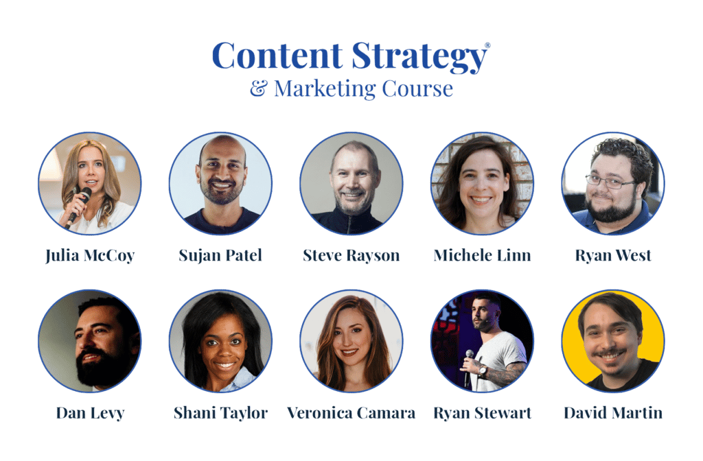 Content Strategy & Marketing Course instructors