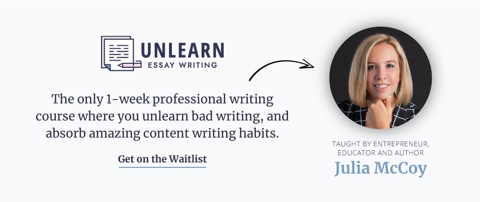 Learn professional writing in Julia's new course